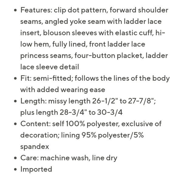 ISAAC Mizrahi Black Ladder Lace Dot Detail Blouse - Picture 11 of 14